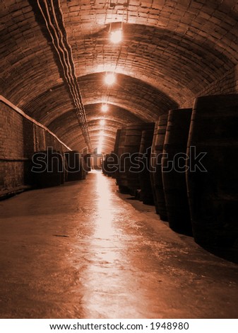 interior of a wine factory in spain