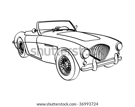 Coloring Pages Sports Cars. art line sport car studio in