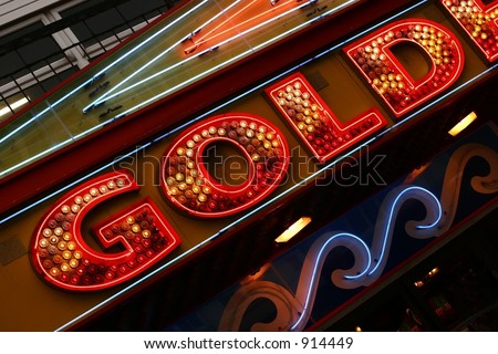 Gold Neon sign
