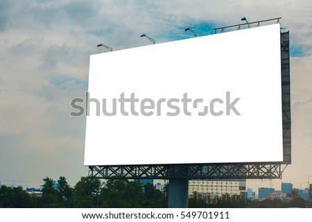 billboard blank for outdoor advertising poster or blank billboard at night time for advertisement.
