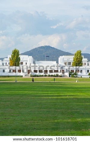 CANBERRA - APRIL 6: Old Parliament House view on April 6, 2012 in Canberra, Australia. Old Parliament House was the house of the Parliament of Australia from 1927 to 1988. Designed by John Murdoch.