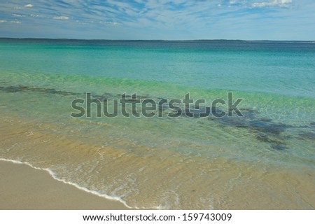 Hyams Beach, New South Wales, Australia. The Guinness Book of Records reports Hyams Beach as having the whitest sand in the world.