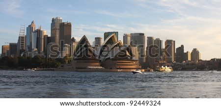 SYDNEY - MAY 4: Sydney Opera House and CBD view on May 4, 2011 in Sydney. Opera House is one of the most distinctive buildings and one of the most famous performing arts centres in the world.