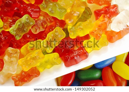 jelly bears and jelly beans
