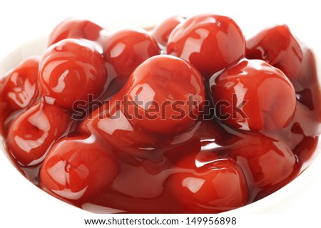 red ruby cherries in bowl