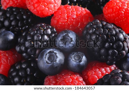 Mixed berries cool background