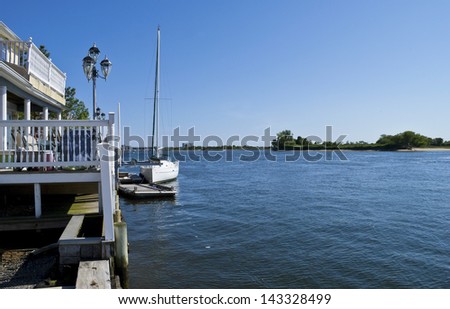 SEA BRIGHT, NEW JERSEY/USA Ã¢Â?Â? MAY 19: A waterfront home in Sea Bright New Jersey on May 19 2012. Many of these homes were devastated during Hurricane Sandy in 2012.