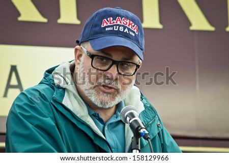NEW EGYPT, NEW JERSEY/USA  OCTOBER 12: Radio talk show host and best selling author Mark Levin at the Tea Party rally for Steve Lonegan on October 12 2013 in New Egypt New Jersey.