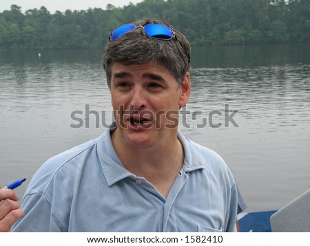 Radio host and Fox news star Sean Hannity in recent photos before his freedom rally in New Jersey on July 21.