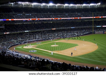 BRONX, NY - OCTOBER 17: A wide view of Yankee Stadium during game 2 of the ALCS on October 17, 2009 in the Bronx, NY.