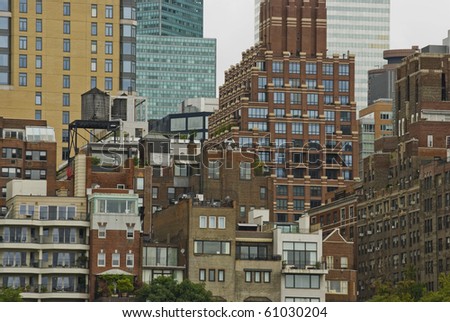 A view of the different styles of architecture in New York City.