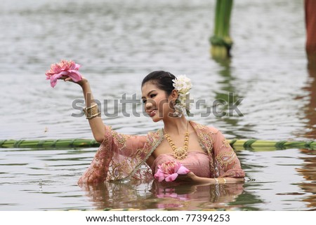 AYUTHAYA, THAILAND - MAY 14: Unidentified Thai dancer performs the most well-known Thai folktale called \