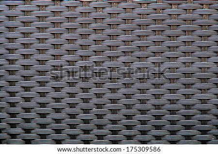 Full frame image of colored woven wicker creating optical illusion.