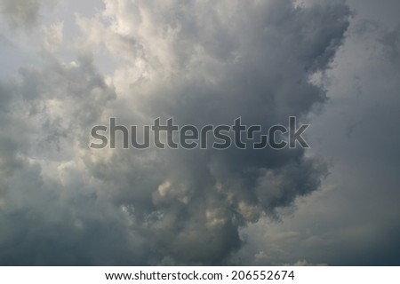 Thick and heavy storm clouds fill the sky in southwest florida.