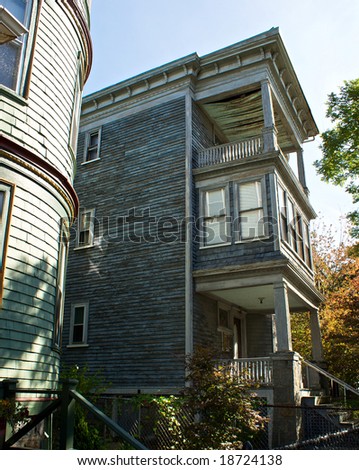 old home in need of repair in dorchester section of boston massachusetts on savin hill
