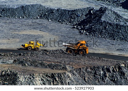 Extraction of iron ore in career Southern Mining Processing Plant.