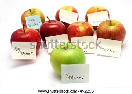 A lot of apples for the teacher