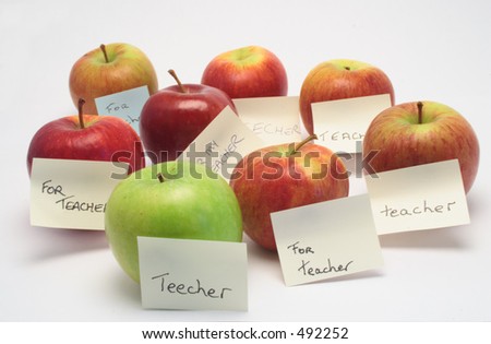 A lot of apples for the teacher.