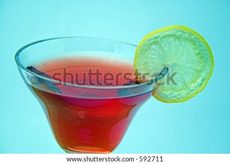 A bright cocktail with lemon A bright cocktail with lemon