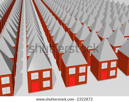 Rows and rows of houses all the same