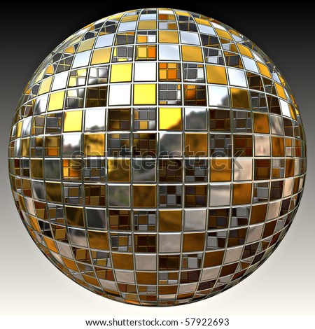 A sparkling glitter ball or disco ball
