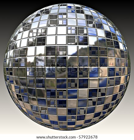 A sparkling glitter ball or disco ball