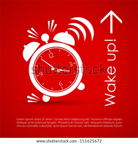 Wake up vector poster - stock vector