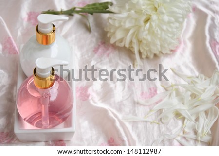 Soap and lotion bottles