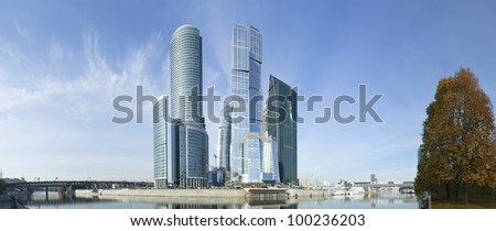 Panorama of the international business centre (City), Moscow, Russia