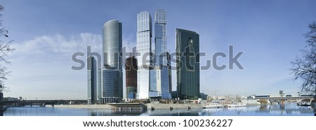 Panorama of the international business centre (City), Moscow, Russia