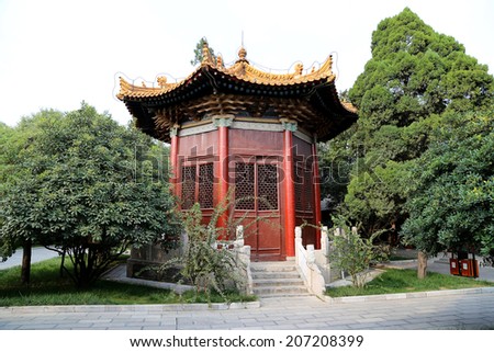 xian (Sian, Xi\'an) beilin museum (Stele Forest), established in 1087, the forest of stone tablets in the oldest world renowned stone library and palace of calligraphy art, China
