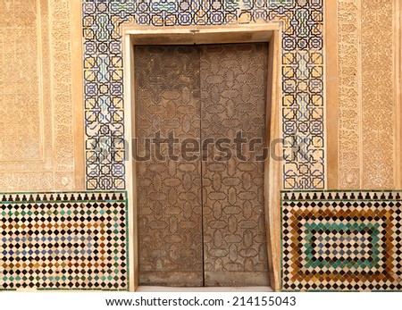 Detail of Islamic (Moorish) tilework at the Alhambra, Granada, Spain. Great background texture
