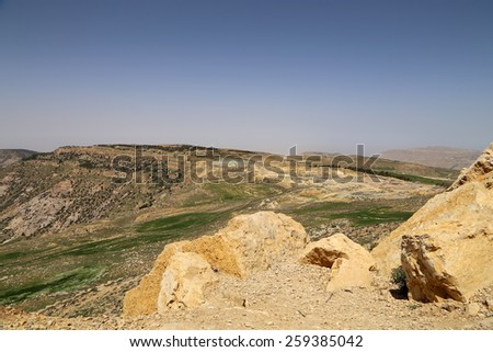 desert mountain landscape, Jordan, Middle East
