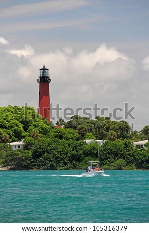 The Historic Jupiter Inlet Lighthouse in South Florida
