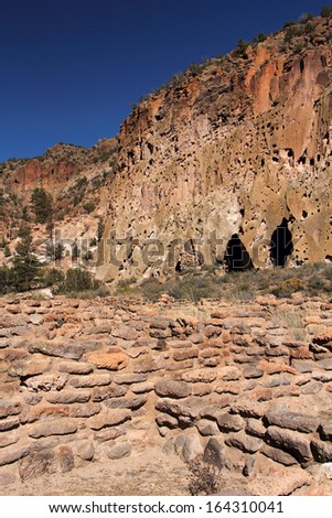 Tsuonyi Pueblo Ruins, Bandelier National Monument, New Mexico