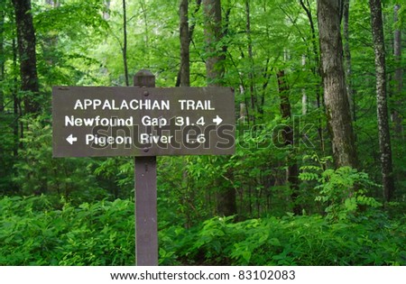 Appalachian Trail Sign, Great Smokey Mountains National Park