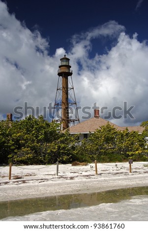 Historic Lighthouse on Sanibel Island, South Florida