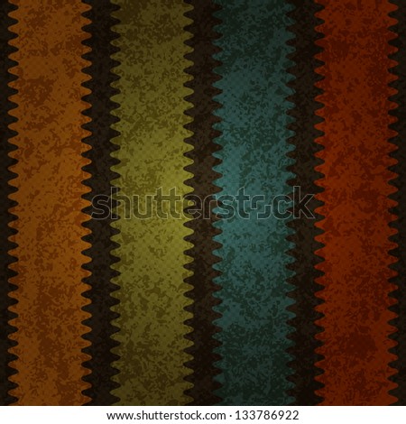 Vector retro abstract grunge background with colorful stripes - stock vector