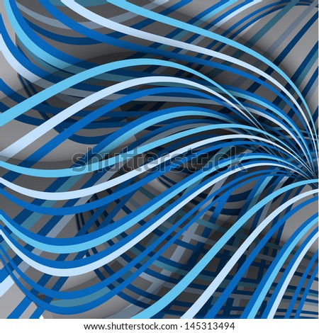 Blue waves abstract 3d background