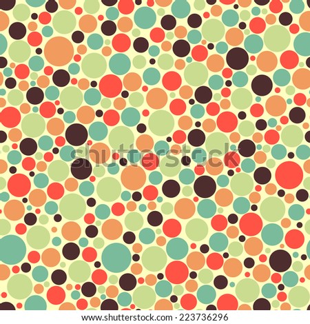 Seamless polka dot background. Vintage colors