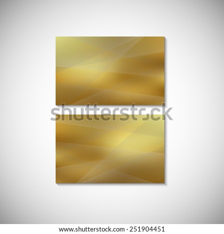 Business card gold design template. Banner design template. Corporate style design template.