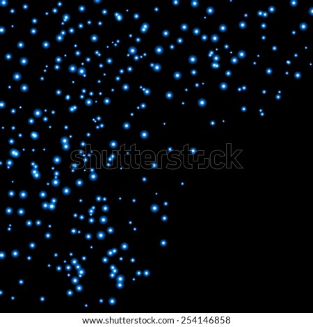 Abstract background with glittering stars on the night sky. Illustration for your design