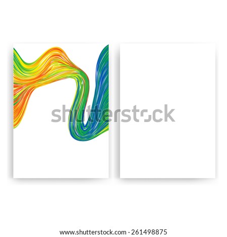 Flyer design templates. Set of A4 brochure design templates with colorful wave abstract modern lights backgrounds.