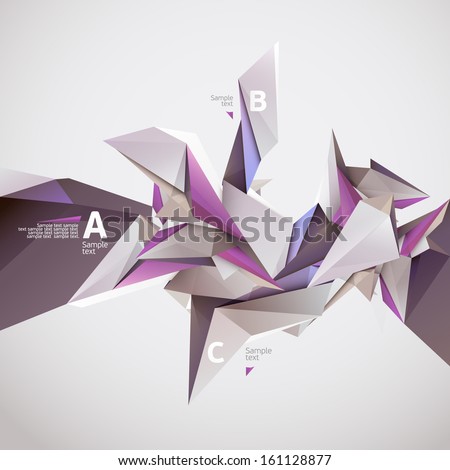 Background of 3D geometric shapes Background of 3D geometric shapes