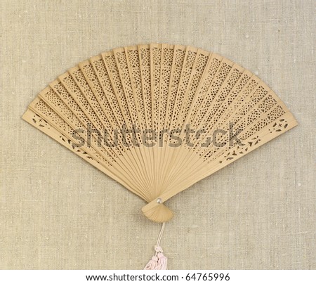 spread out fan on bagging background
