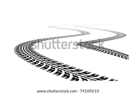 clipart tire tracks. stock vector : tire tracks in