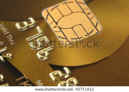 Credit card background, shallow DOF