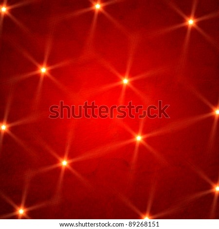 Christmas bright red background with luminous stars