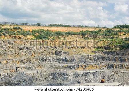 A quarry - an open-pit mining for rock in Ukraine.