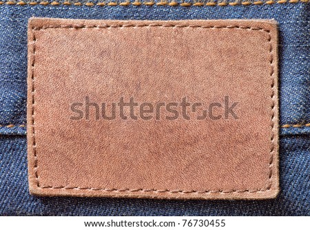 Jeans background with label.